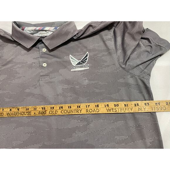 Puma Tennis Polo Shirt – Gray Performance Stretch Men’s Large Voli America - Picture 3 of 9